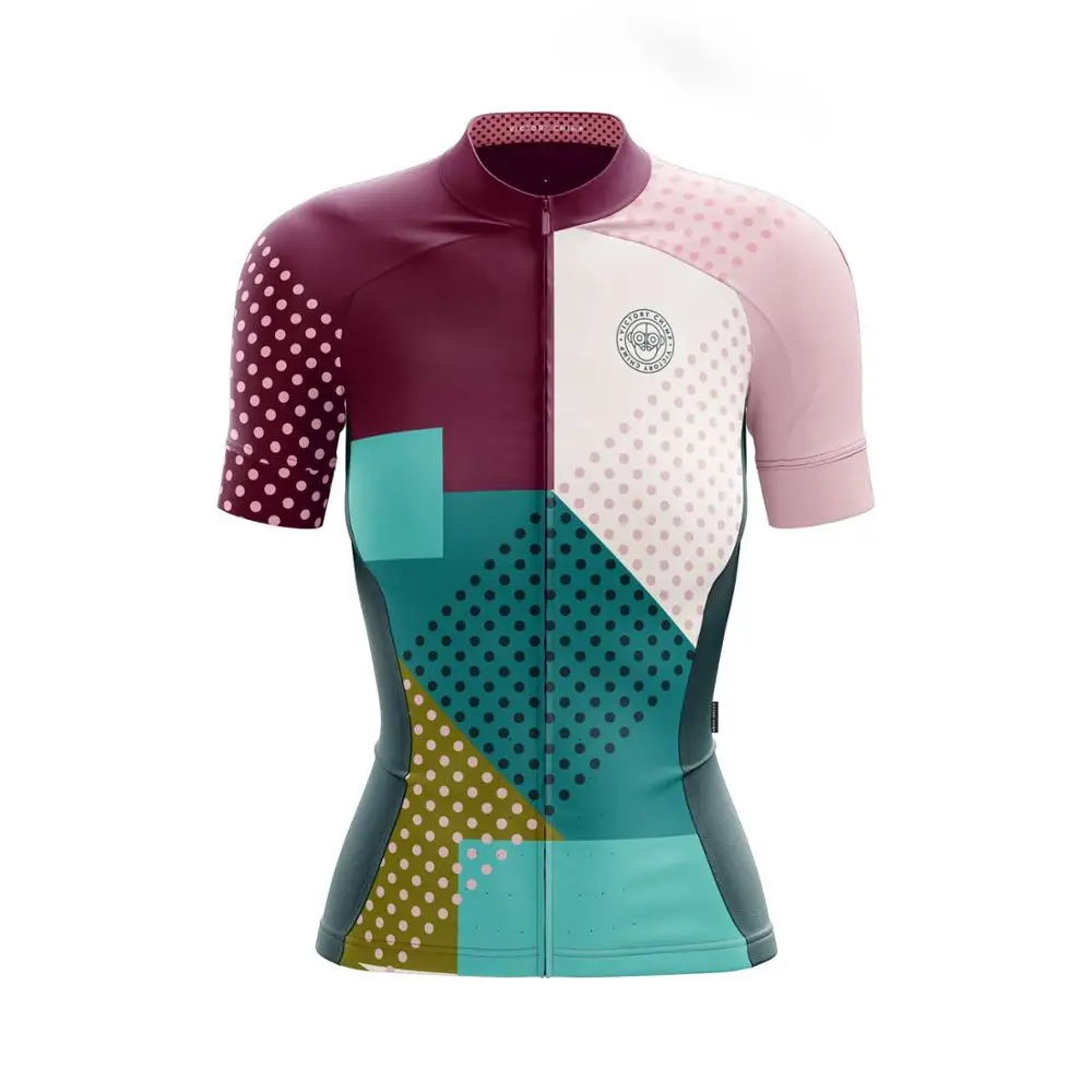 Victory Monkey cycling jersey women 2023 Summer Female bicycle wear Short sleeved Colorful apparel ride shirt Breathable - Image 2