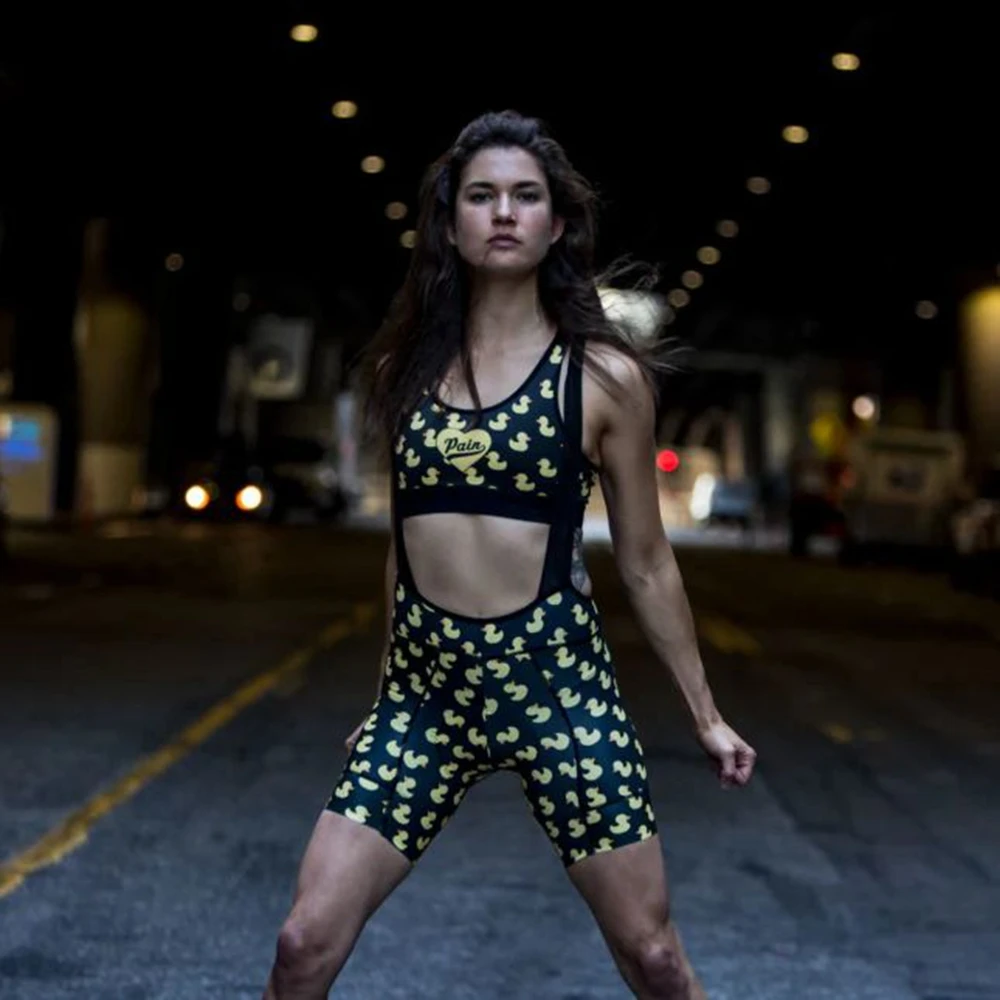 LOVE THE PAIN Female bicycle Bib Shorts Colorful 2023 Short Sleeve Cycling Bottom Road bike Tops Women's Bike Sports Wear - Image 6