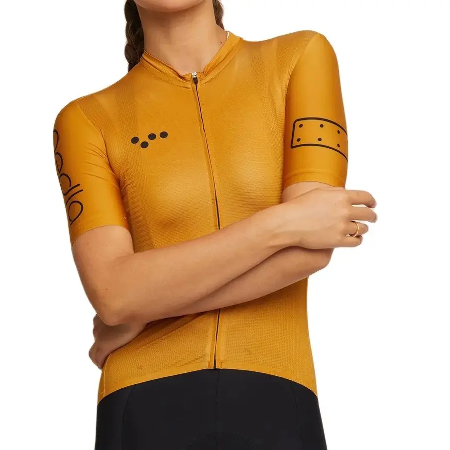 The Pedla Team Women Pro Cycling Jersey BOLD Print Coolmax Short Sleeve Bicycle Jersey Tops Wear Coolmax Bicycle Shirts Pink - Image 5