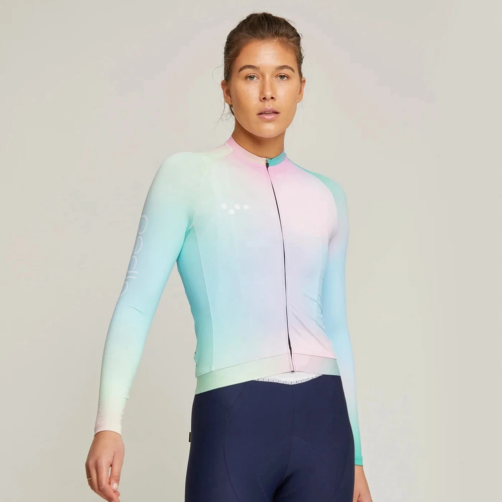 Spring Autumn Women Long Sleeve Cycling Jersey 2023 Pedla Team Race Good elastic polyester Bicycle Tops Wear Ropa Ciclismo - Image 4