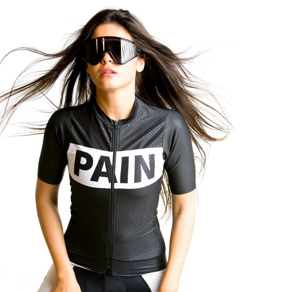 WOMEN'S CYCLING JERSEYS 2023 LOVE THE PAIN Summer Short Sleeve Jersey Polyester Quick Drying Bicycle Clothing Black